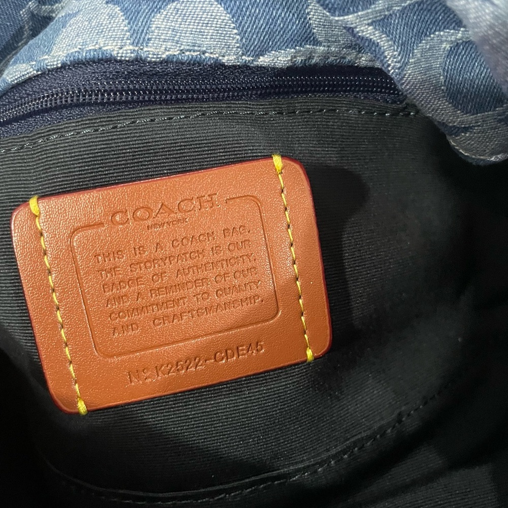 Coach Denim Signature Shoulder Bag in Blue - Picture 7 of 8